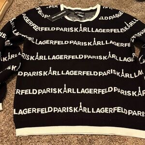 Karl Lagerfeld Monochrome Logo Crewneck Sweater